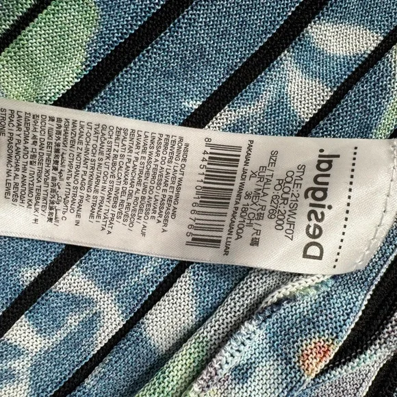 Desigual Multicolor Floral Women’s Knit Open Cardigan in XL - Picture 6 of 7